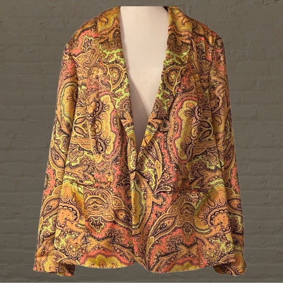 Hand Crafted Jackets & Blazers - Handmade silk paisley blazer one of a kind.